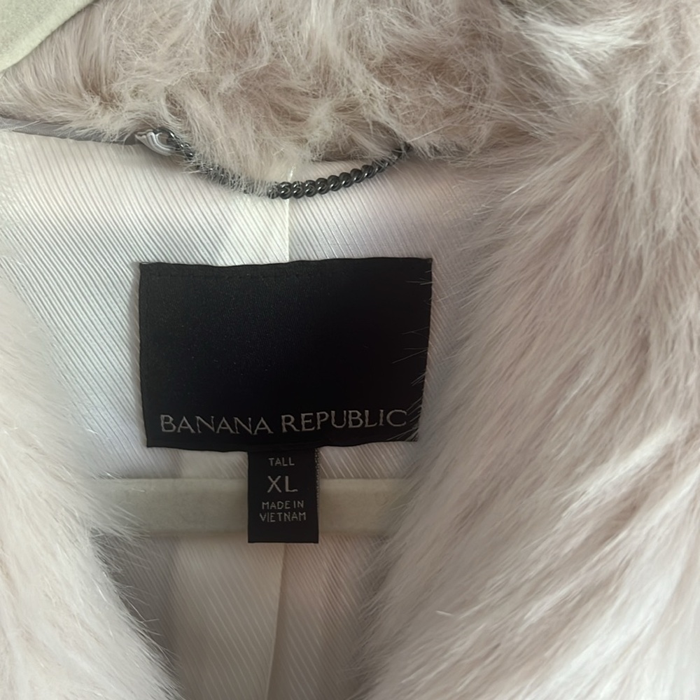 Banana Republic women’s faux fur jacket size XL Tall - Picture 2 of 6